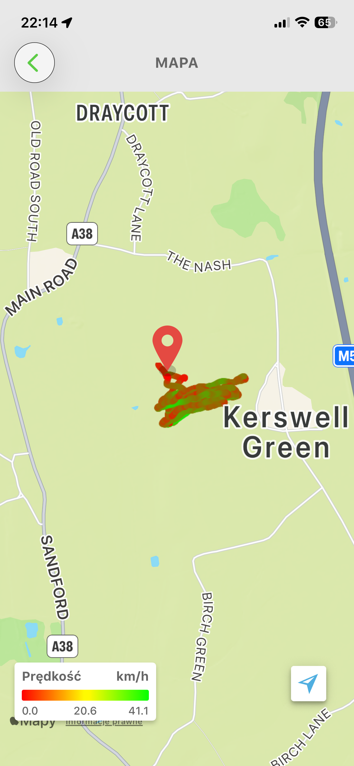 Screenshot z przejazdu