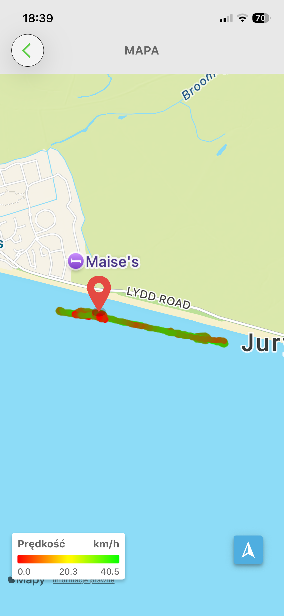 Screenshot z przejazdu